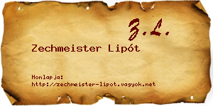 Zechmeister Lipót névjegykártya